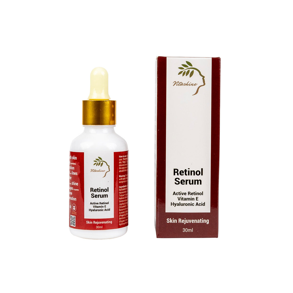 Retinol & Vitamine C Serum + Dermaroller (0.5mm)